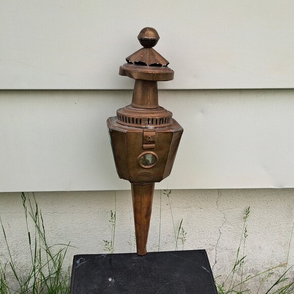 Pair of Brass Carriage Lamps - Picture 7 of 11